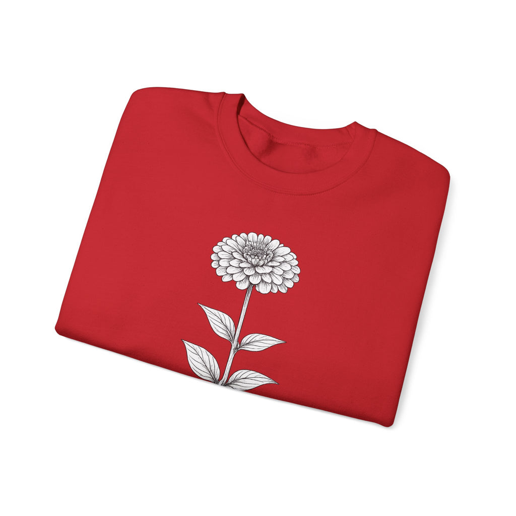 Zinnia Flower Garden Crewneck Sweatshirt