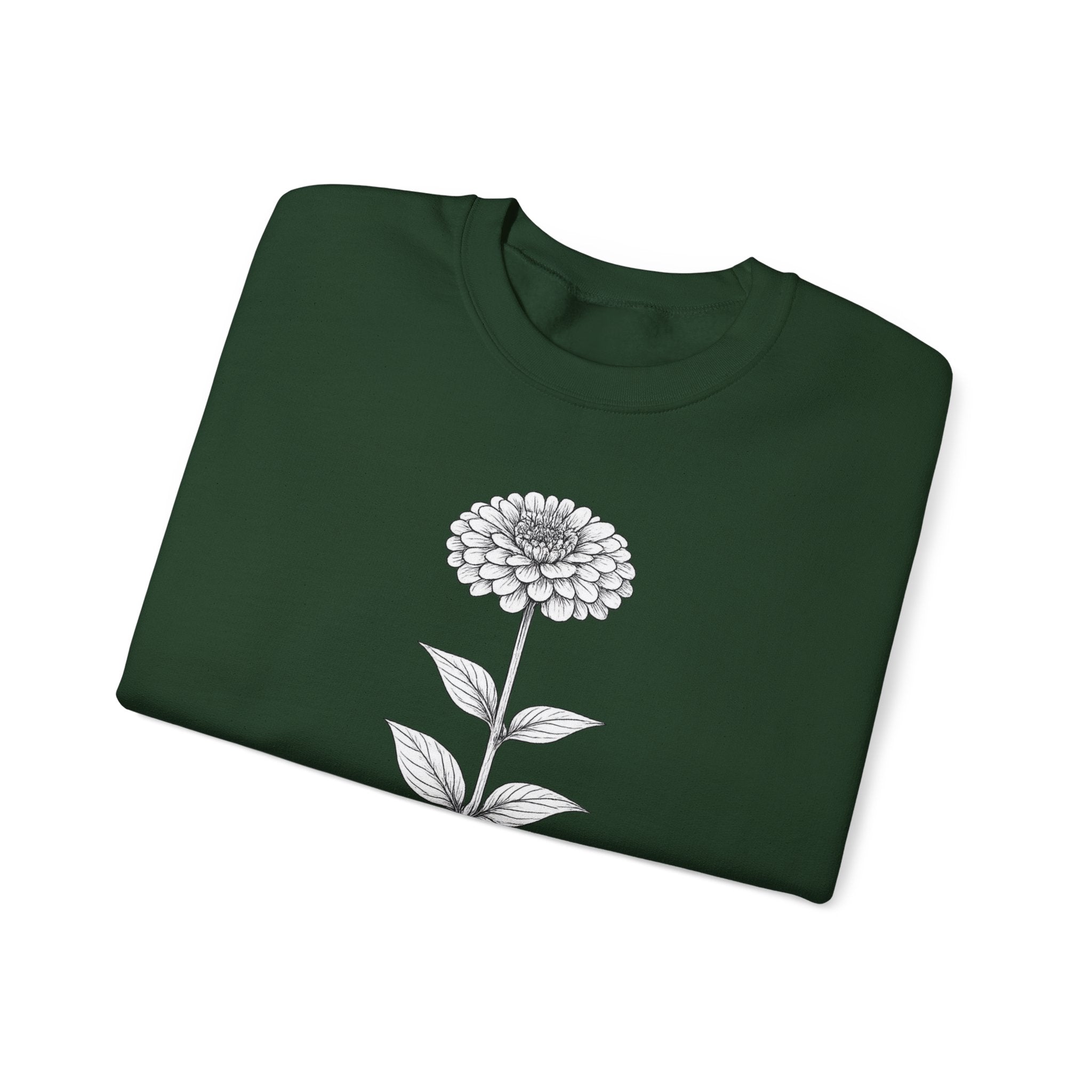 Zinnia Flower Garden Crewneck Sweatshirt