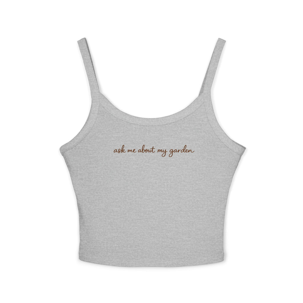 ask me about my garden (Dark Brown) Tank Top