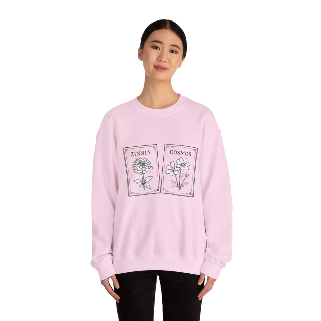 Zinnia & Cosmo seed packet Crewneck Sweatshirt