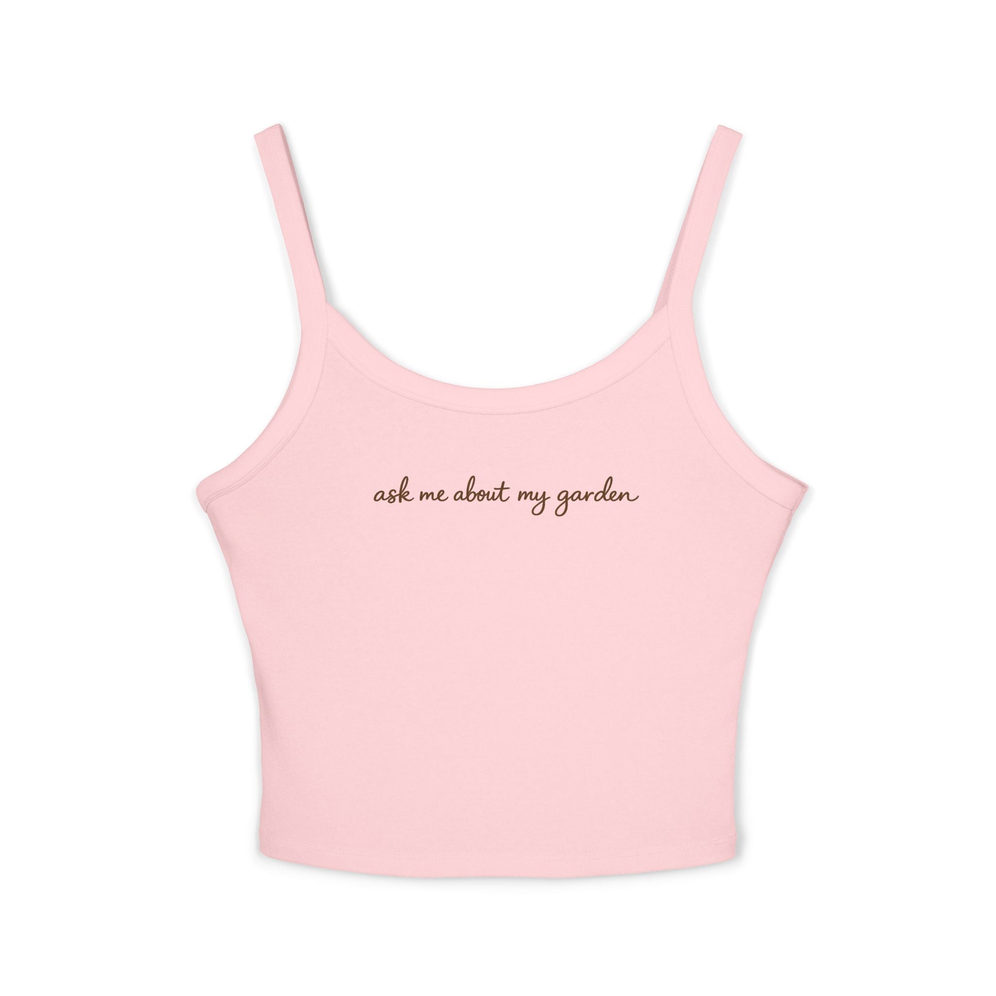 ask me about my garden (Dark Brown) Tank Top