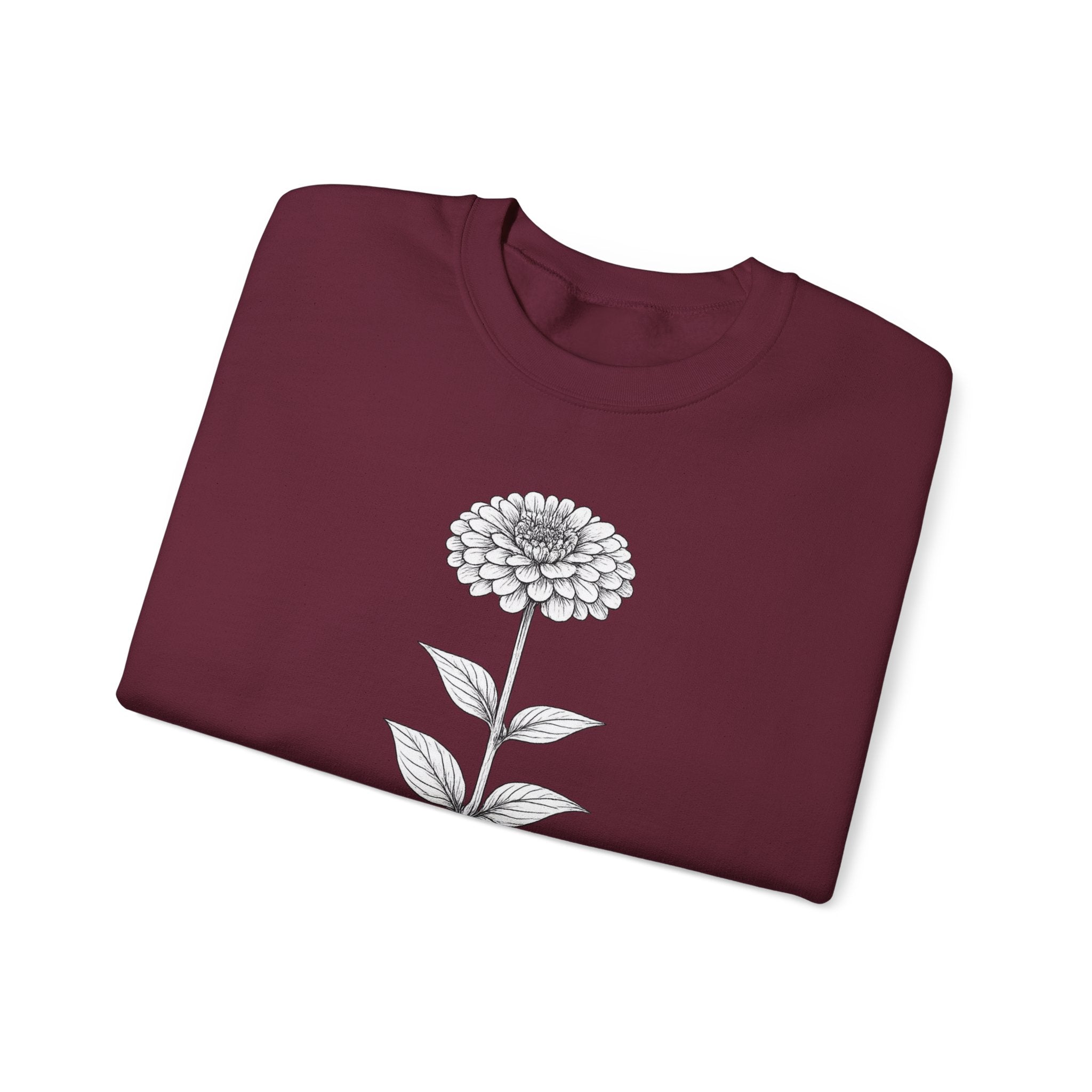 Zinnia Flower Garden Crewneck Sweatshirt