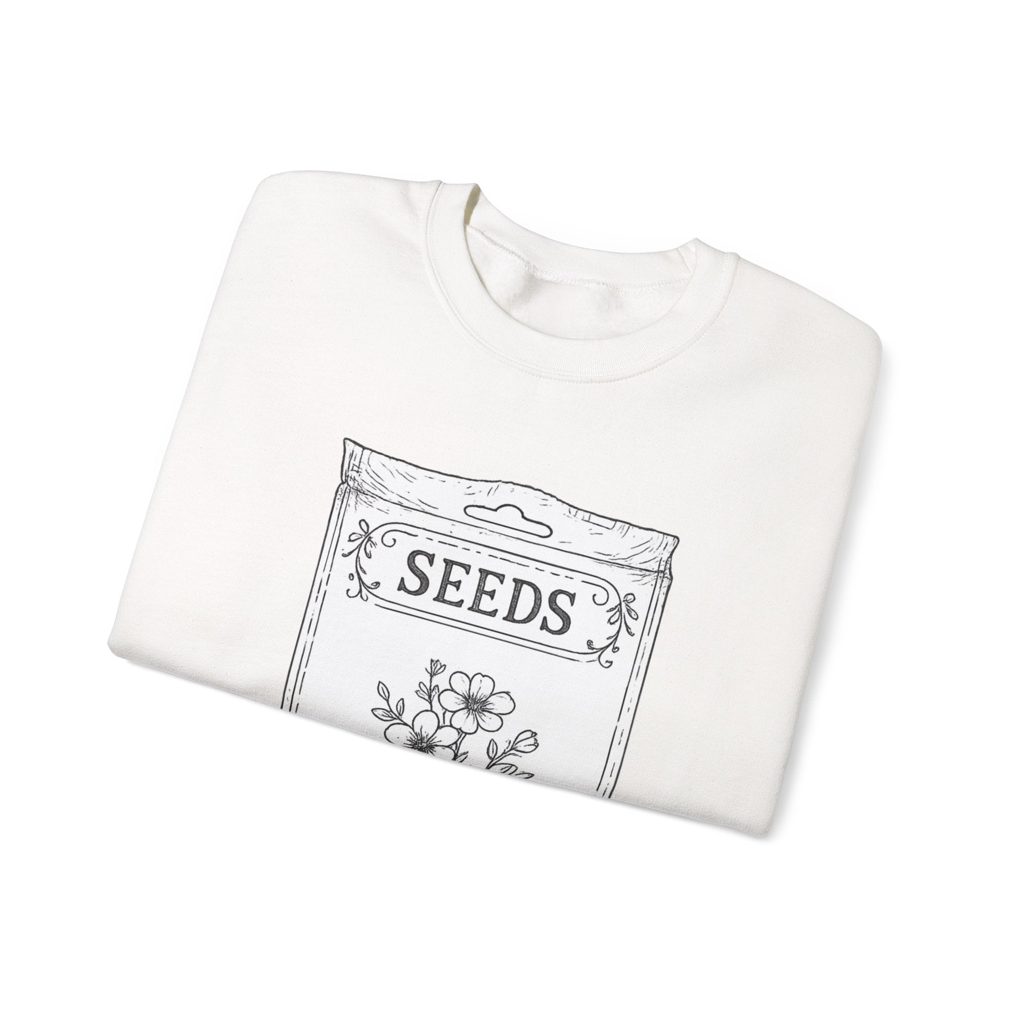 Seed Packet Garden Sweatshirt — Vintage Botanical Gardening Crewneck