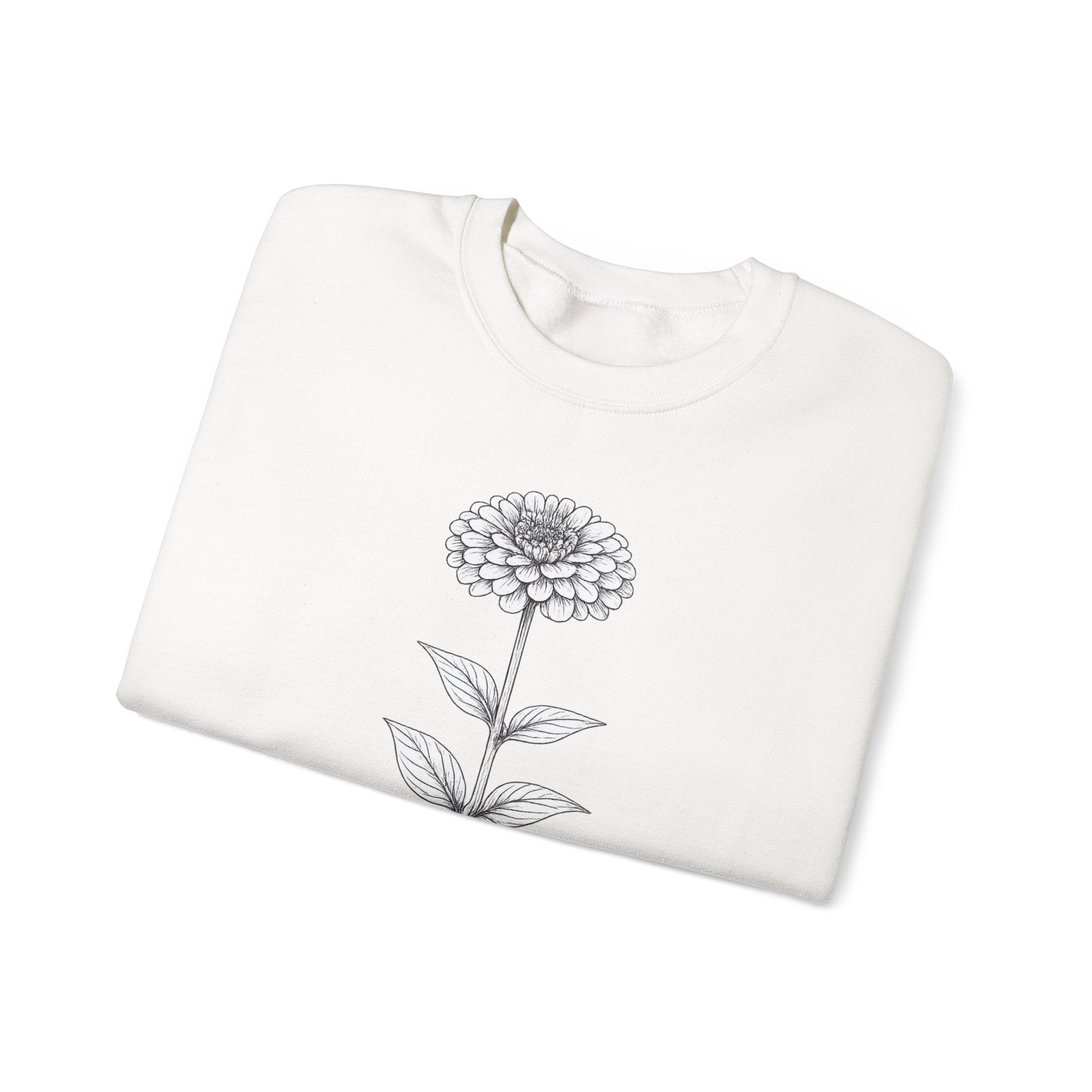 Zinnia Flower Garden Crewneck Sweatshirt