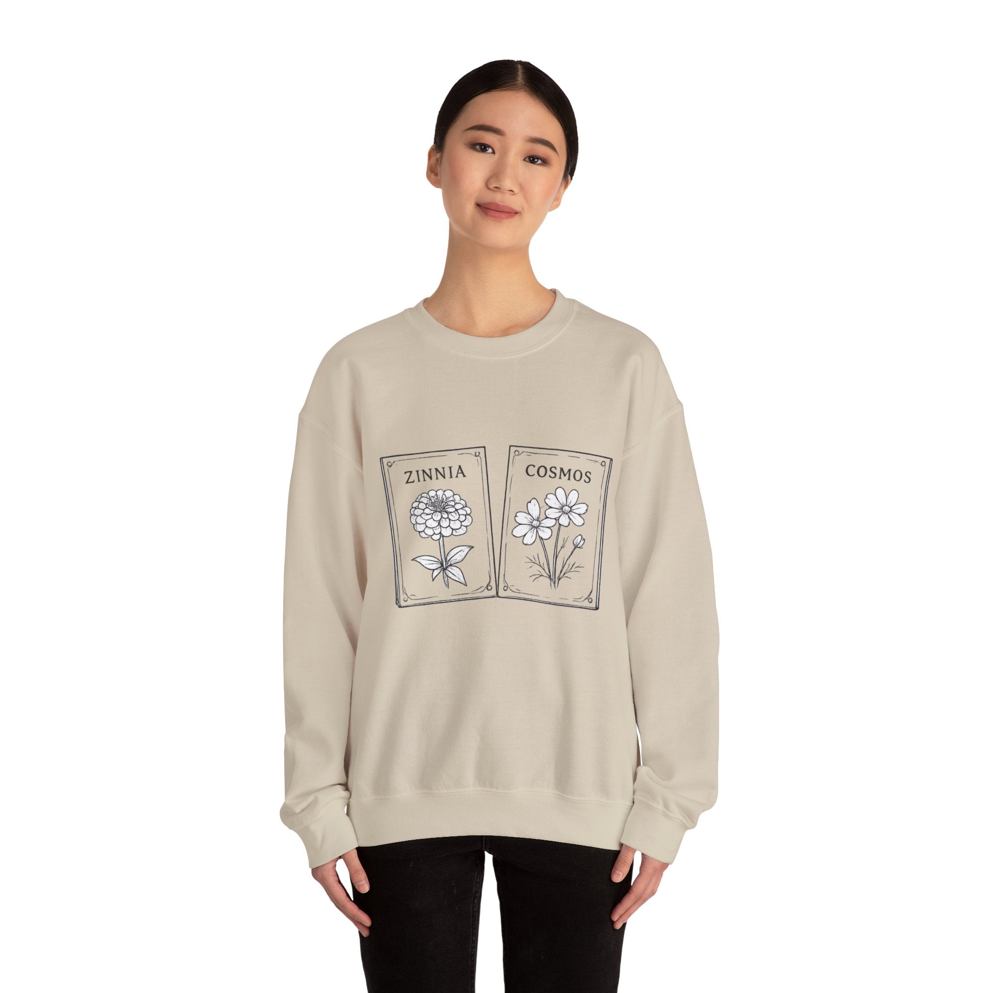 Zinnia & Cosmo seed packet Crewneck Sweatshirt