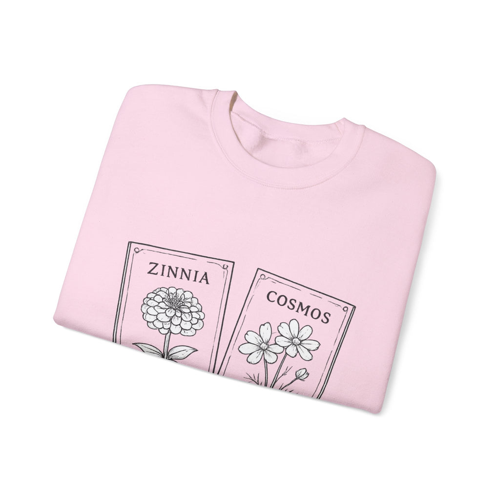 Zinnia & Cosmo seed packet Crewneck Sweatshirt
