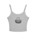 Egg Basket Spaghetti Strap Tank Top — Cute Farmhouse Easter Spring Graphic
