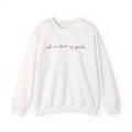 ask me about my garden (Dark brown lettering) Crewneck Sweatshirt