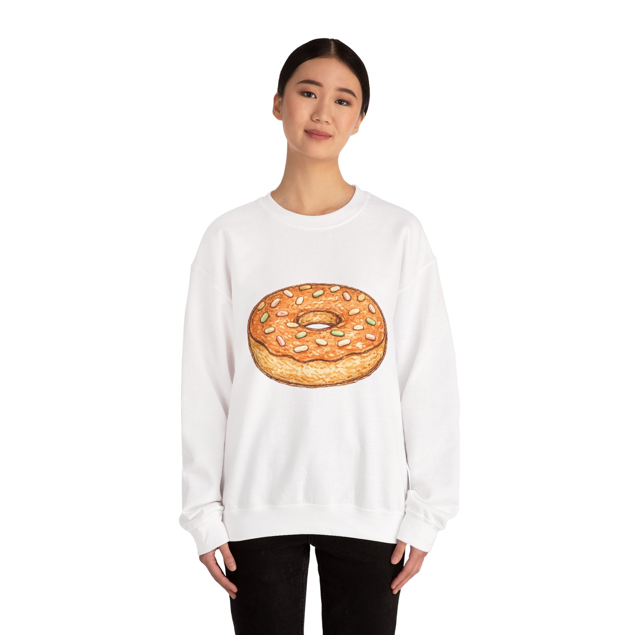 Round donut w sprinkles Crewneck Sweatshirt