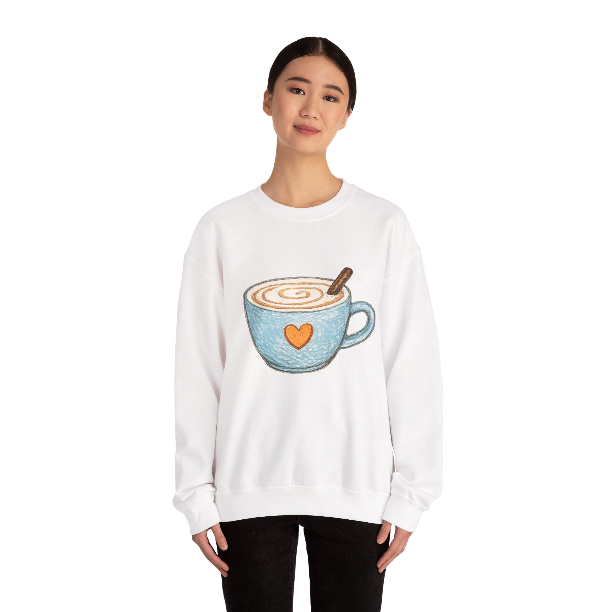 Cappuccino with cinnamon stick Crewneck Sweatshirt