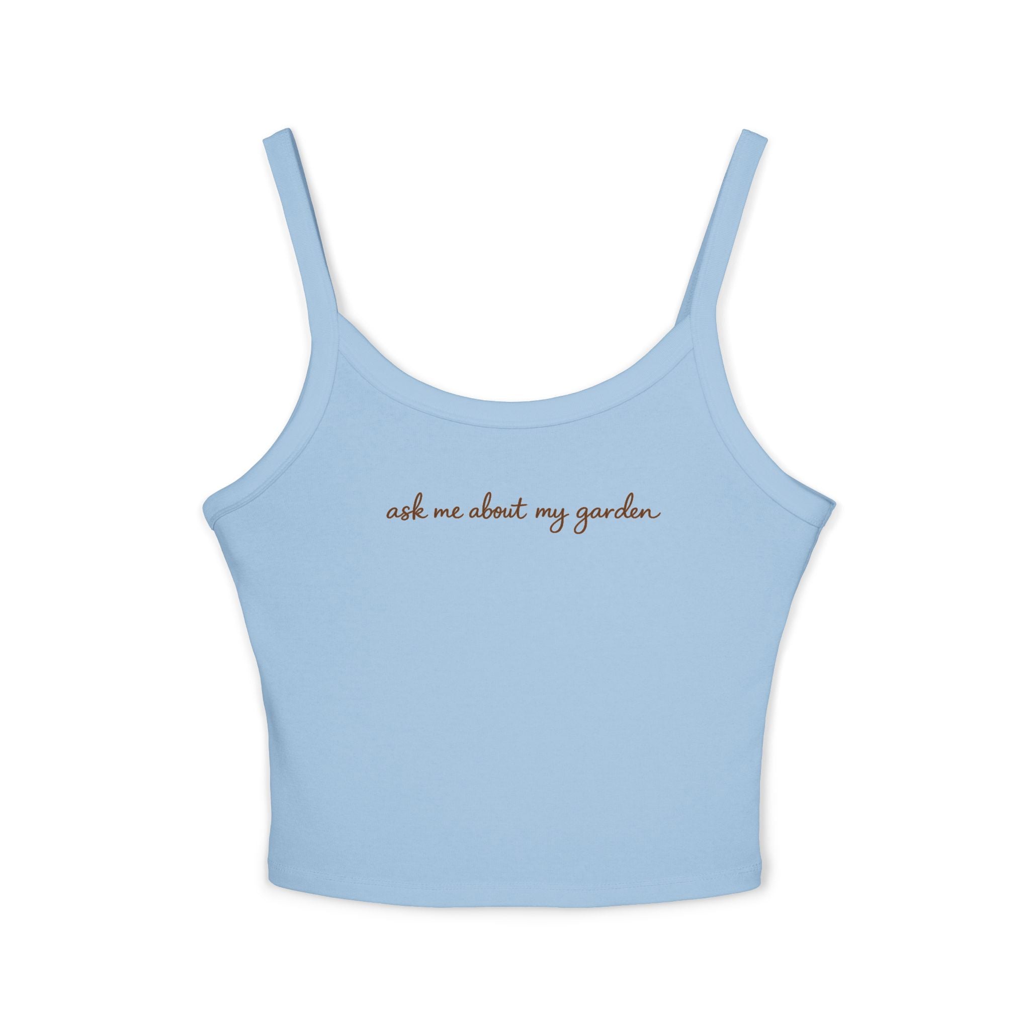 ask me about my garden (Dark Brown) Tank Top