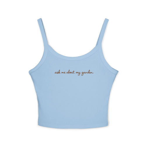 ask me about my garden (Dark Brown) Tank Top