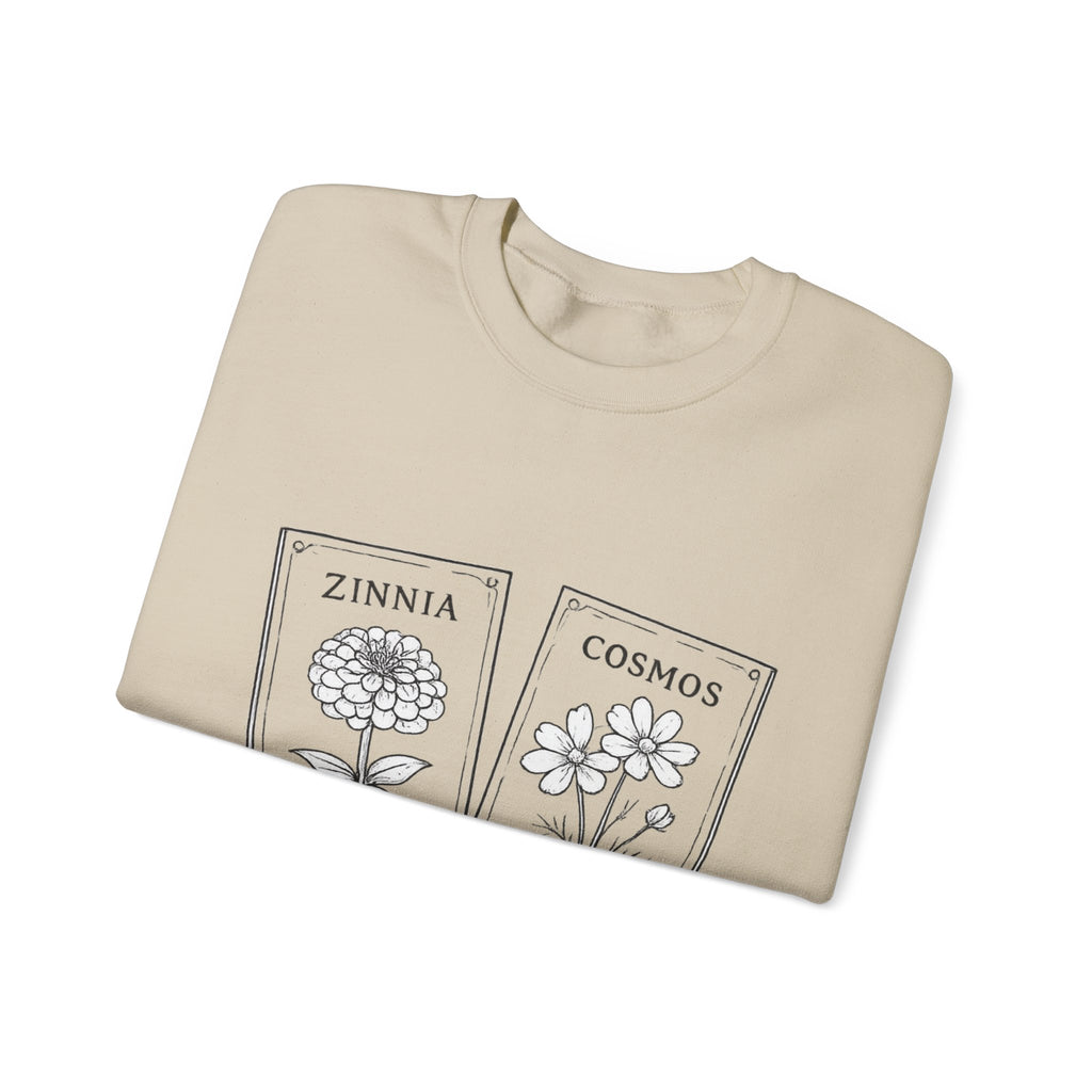Zinnia & Cosmo seed packet Crewneck Sweatshirt