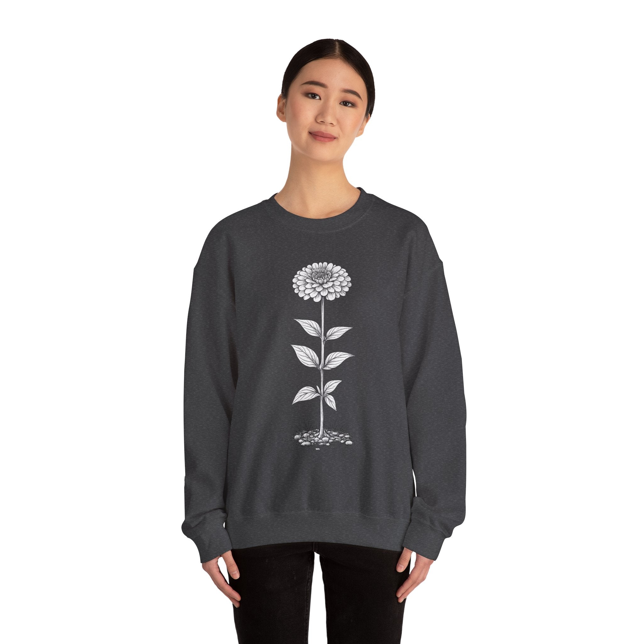Zinnia Flower Garden Crewneck Sweatshirt
