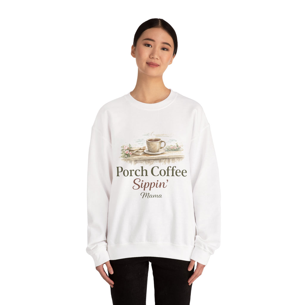 Porch Coffee Sippin’ Mama Crewneck Sweatshirt