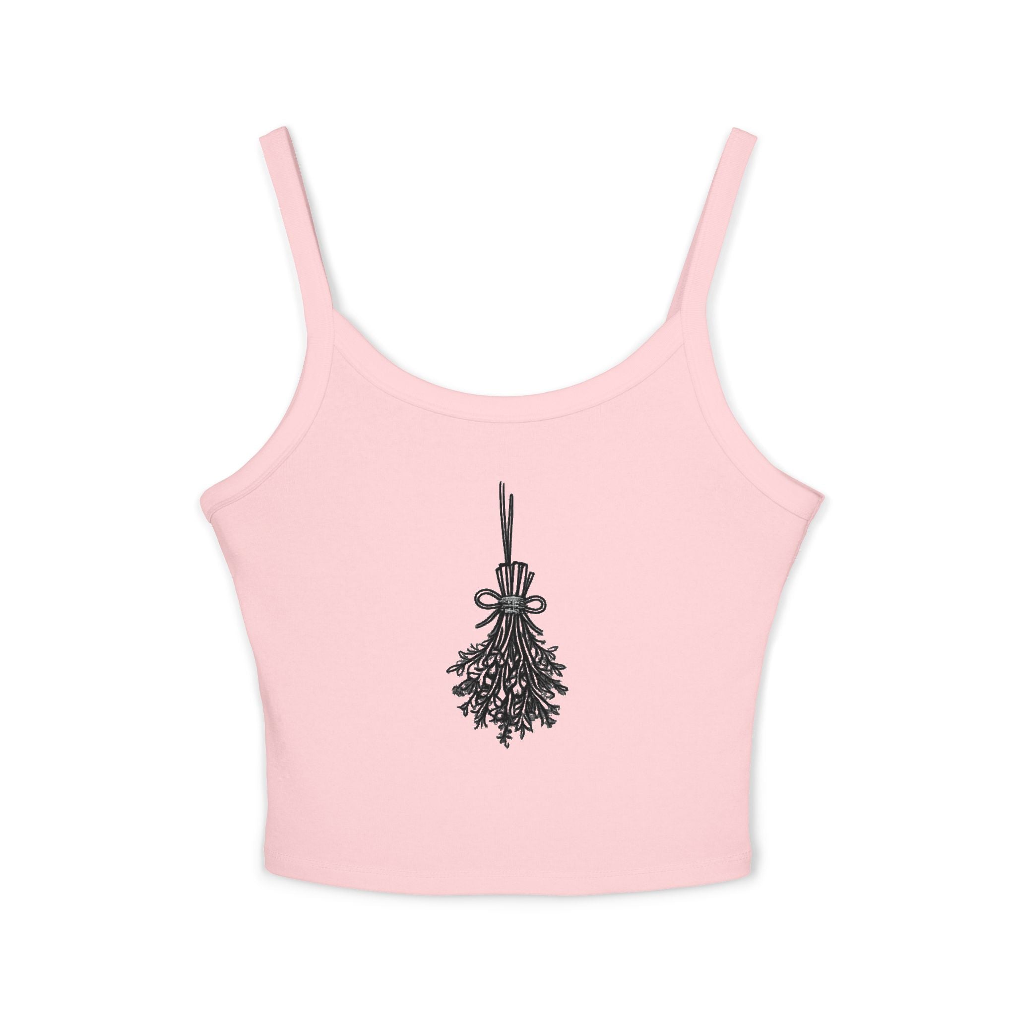 Herb Bundle Tank Top — Botanical Spaghetti Strap Tank for Women