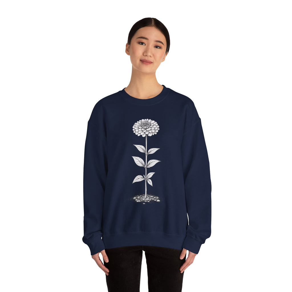 Zinnia Flower Garden Crewneck Sweatshirt