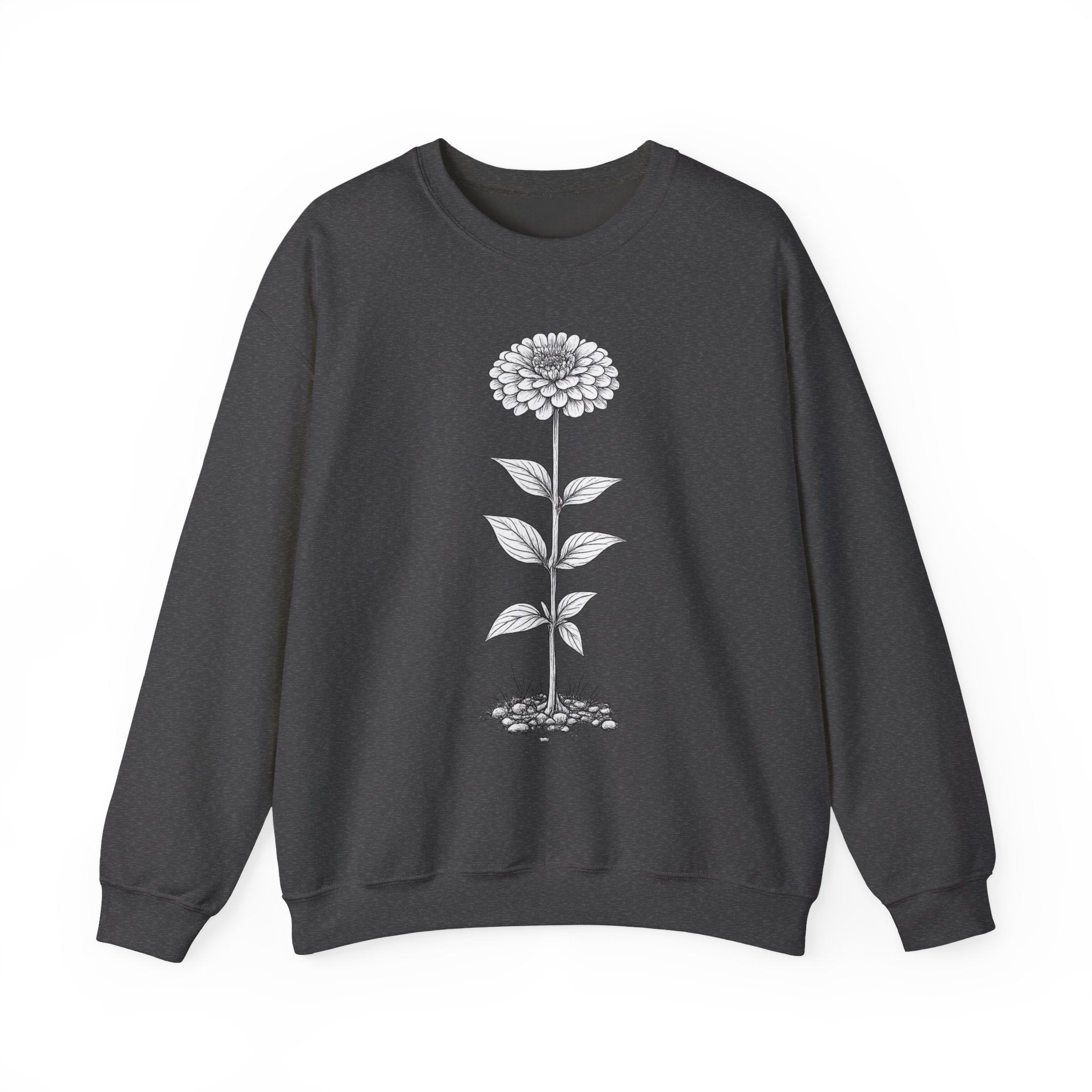 Zinnia Flower Garden Crewneck Sweatshirt