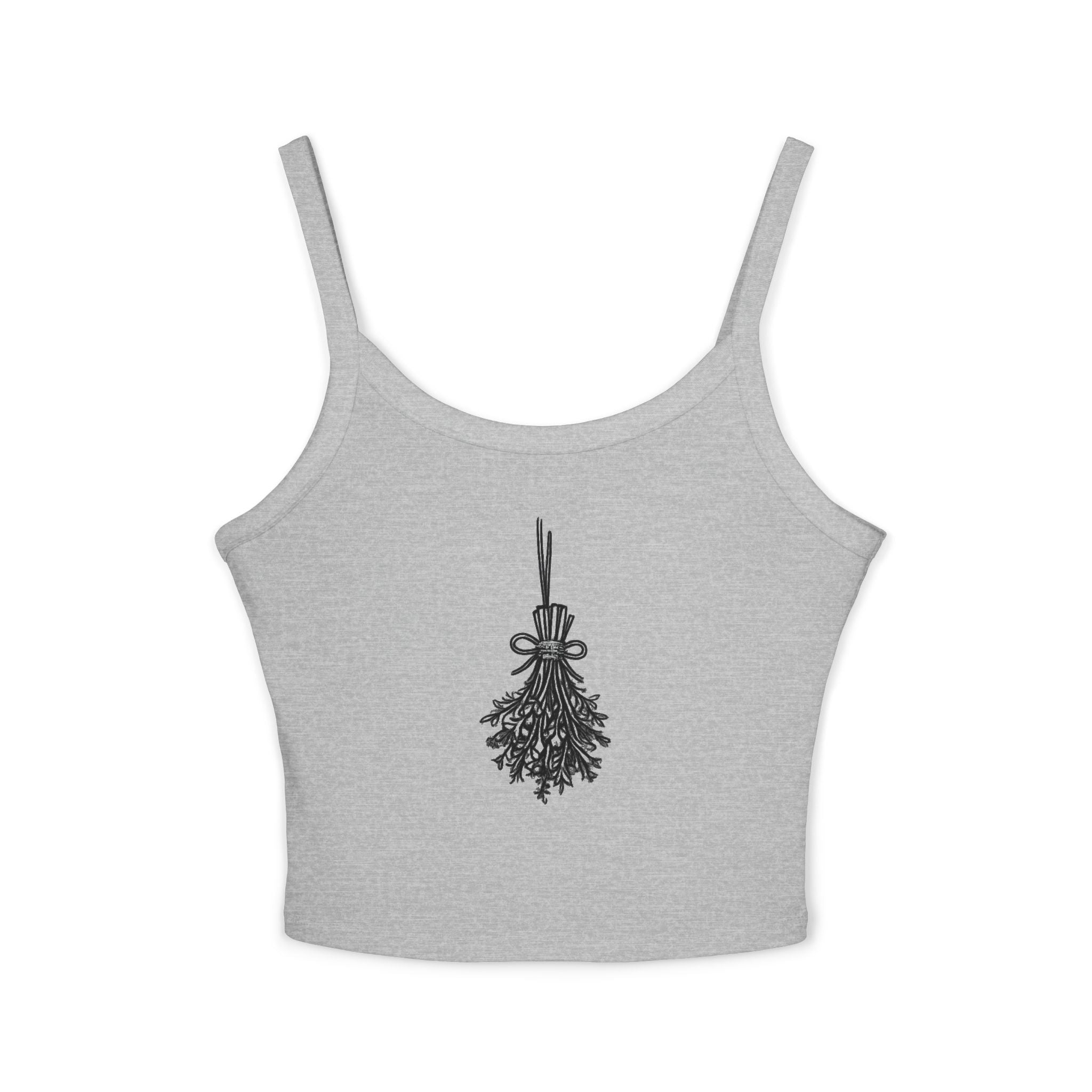 Herb Bundle Tank Top — Botanical Spaghetti Strap Tank for Women