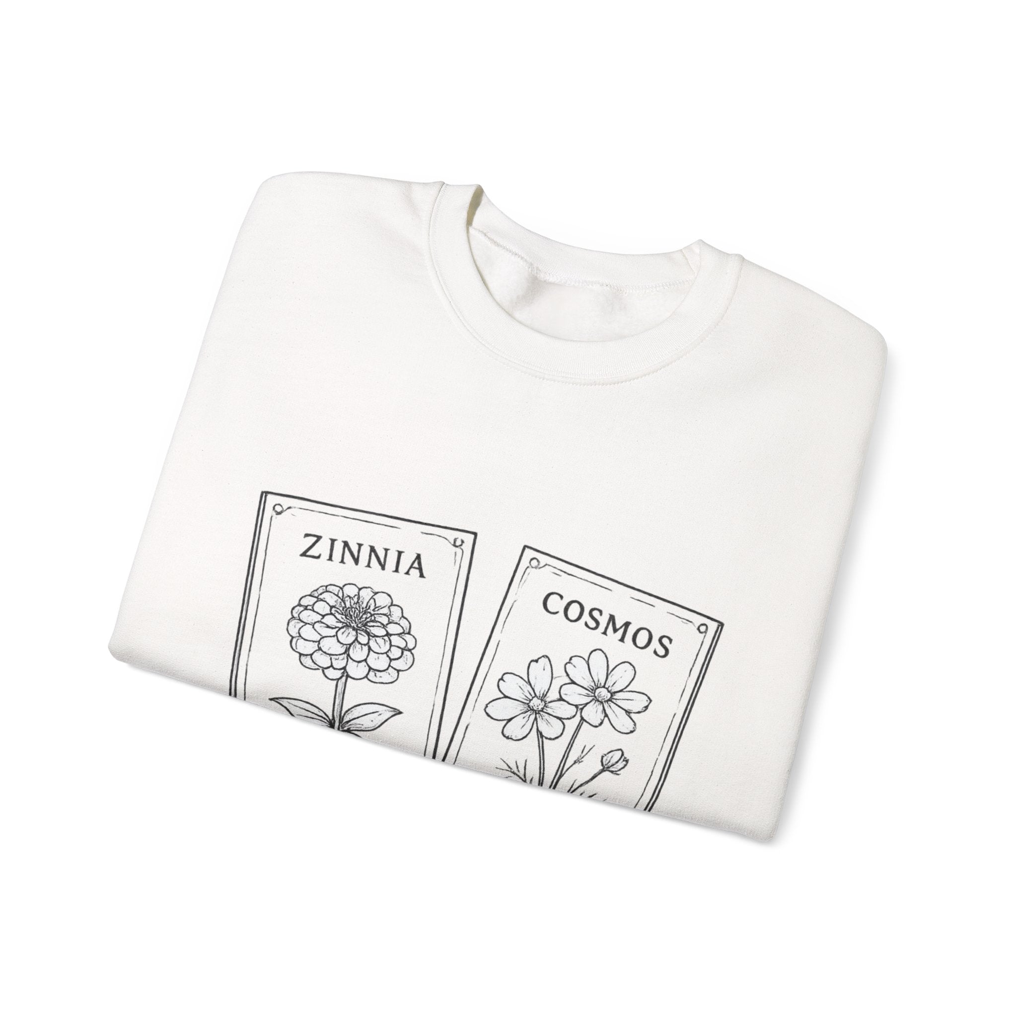 Zinnia & Cosmo seed packet Crewneck Sweatshirt