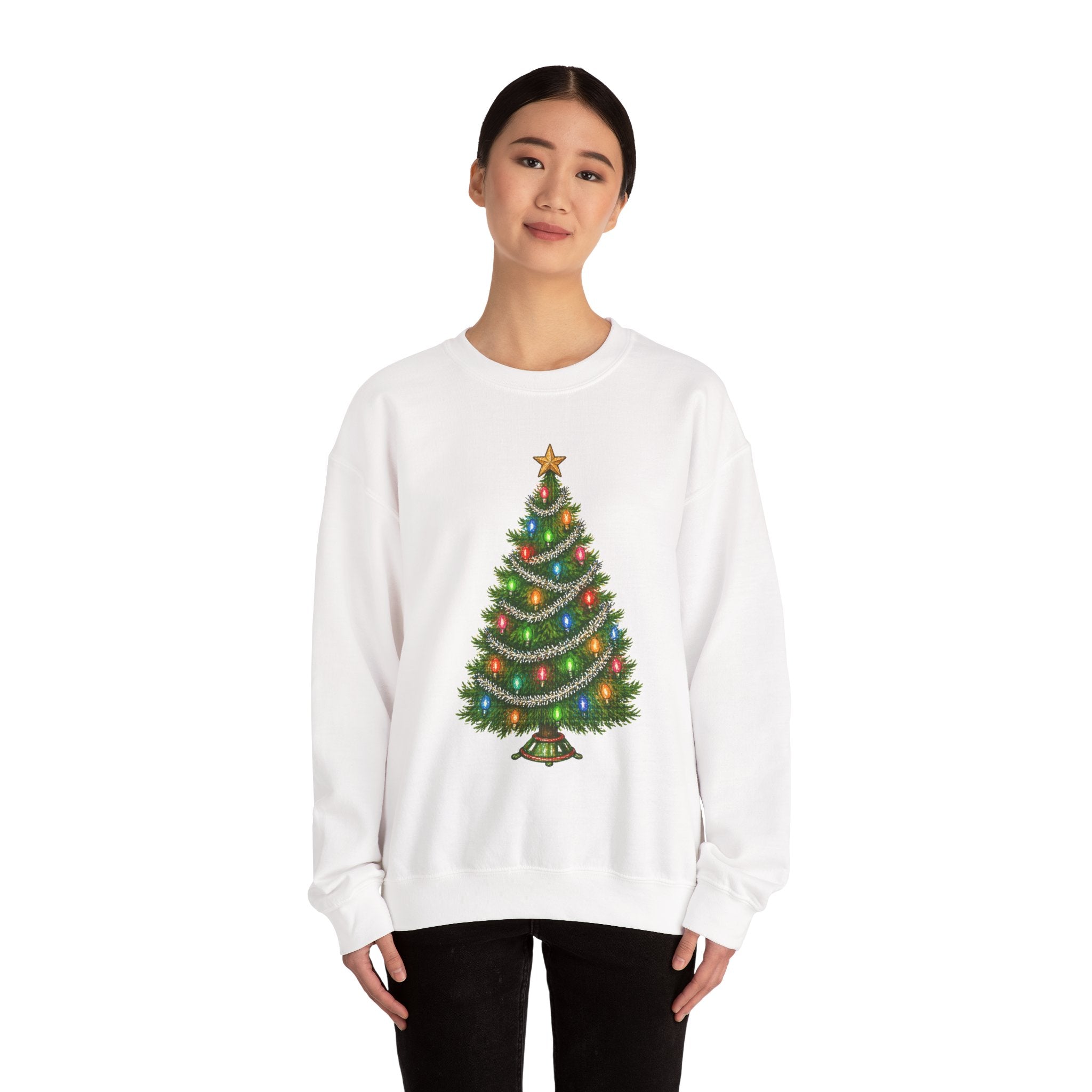 Vintage Christmas tree Crewneck Sweatshirt