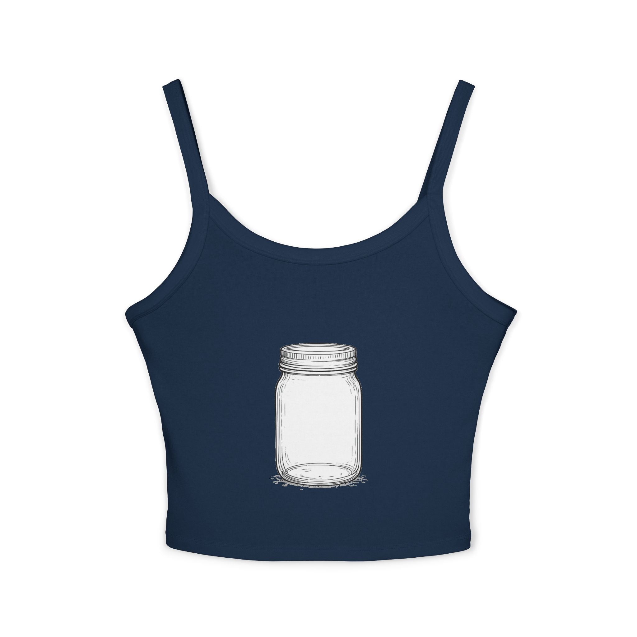 Mason Jar Graphic Tank Top — Women's Spaghetti Strap Summer Tee
