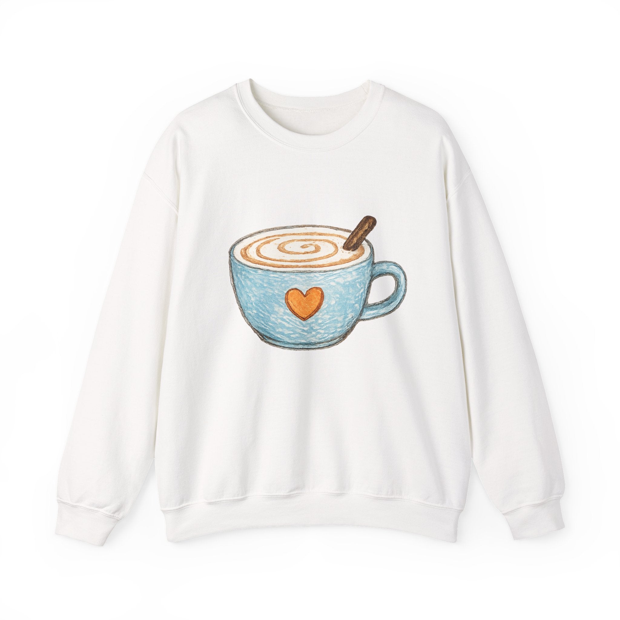 Cappuccino with cinnamon stick Crewneck Sweatshirt