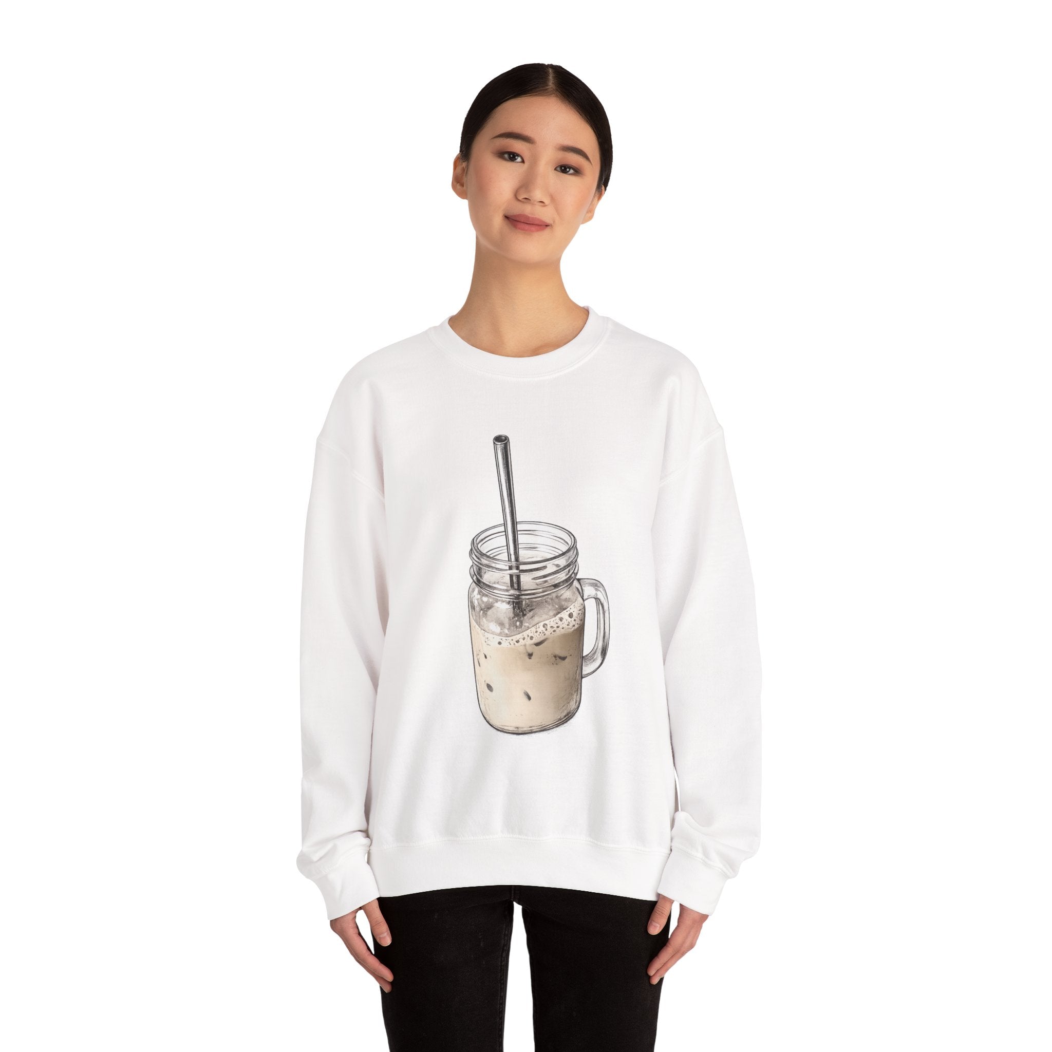 Single shot with oatmilk Crewneck Sweatshirt