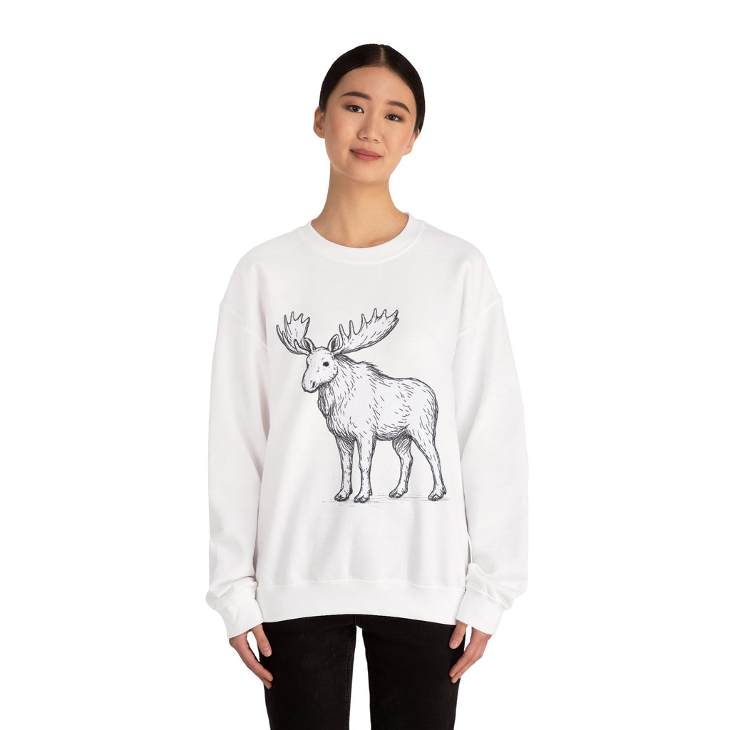 Moose Sweatshirt — Nature Lover Crewneck