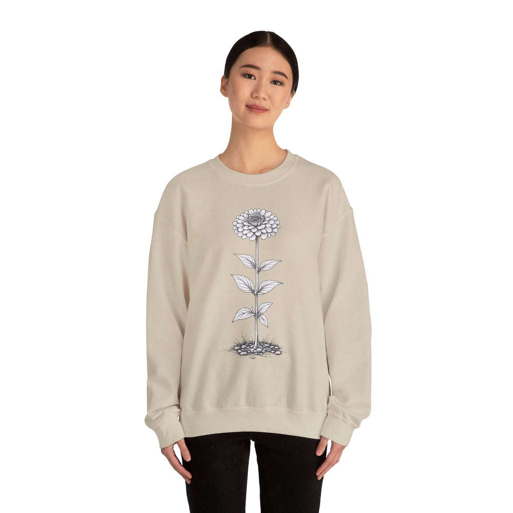 Zinnia Flower Garden Crewneck Sweatshirt