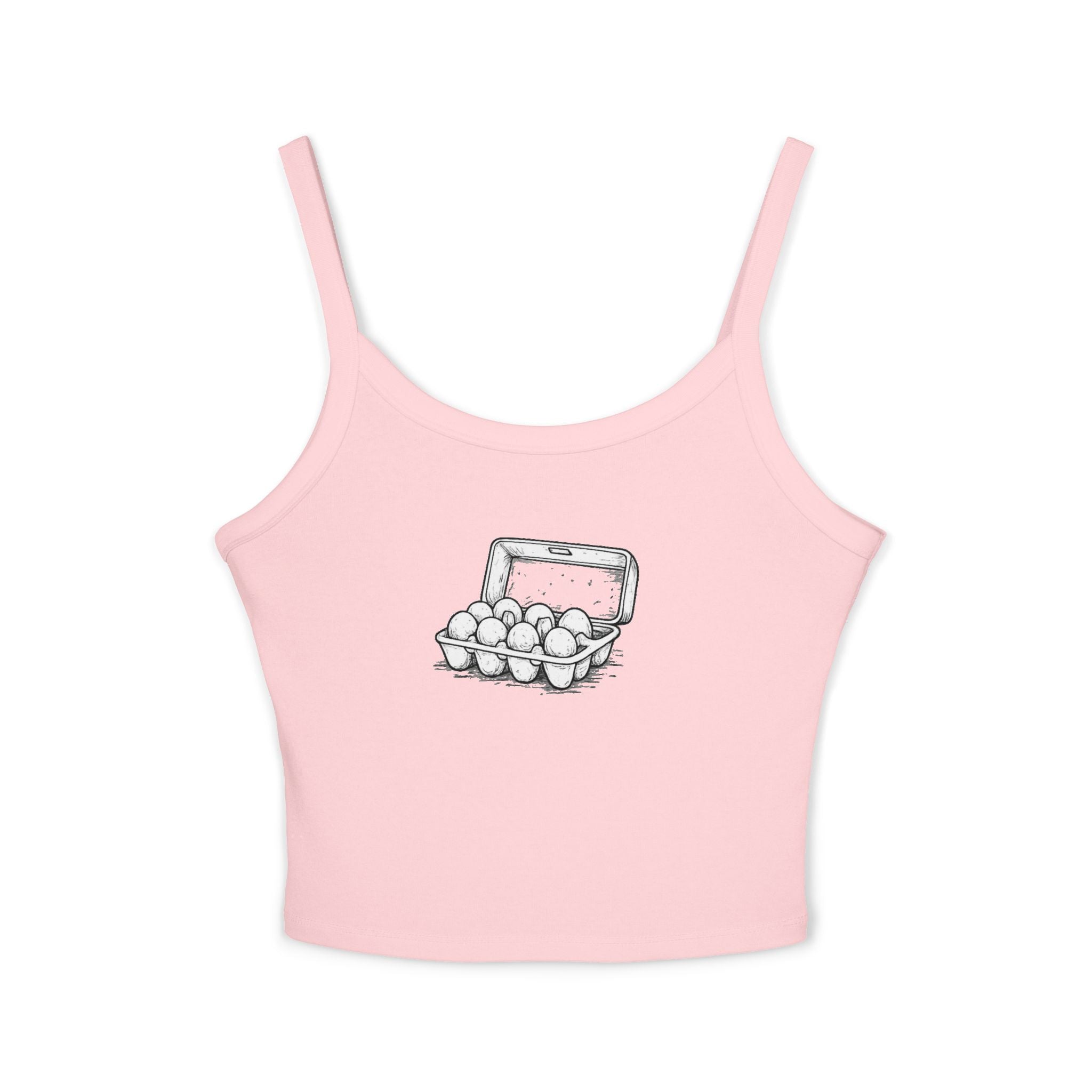 Egg Carton Graphic Tank Top — Women's Spaghetti Strap Summer Tee