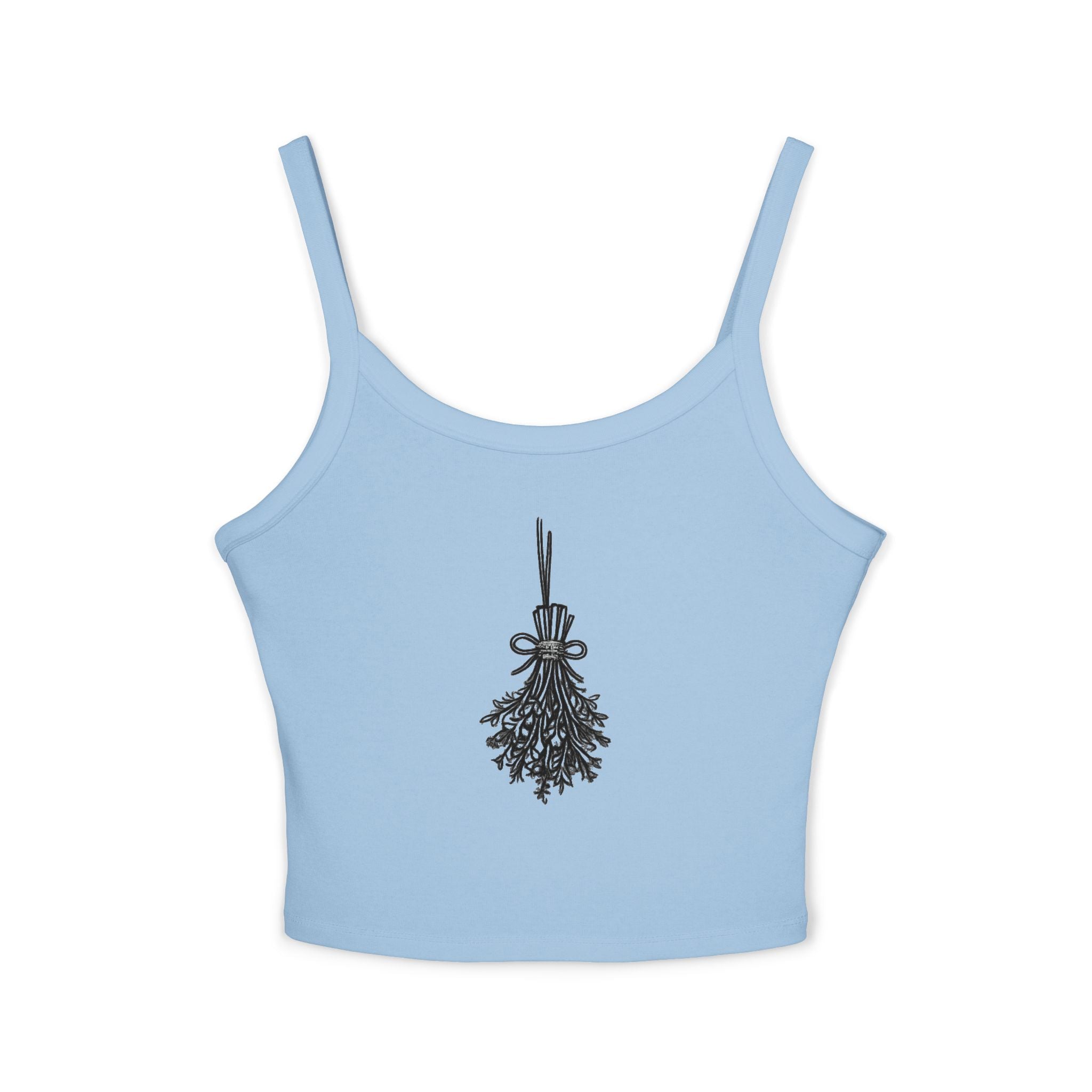 Herb Bundle Tank Top — Botanical Spaghetti Strap Tank for Women