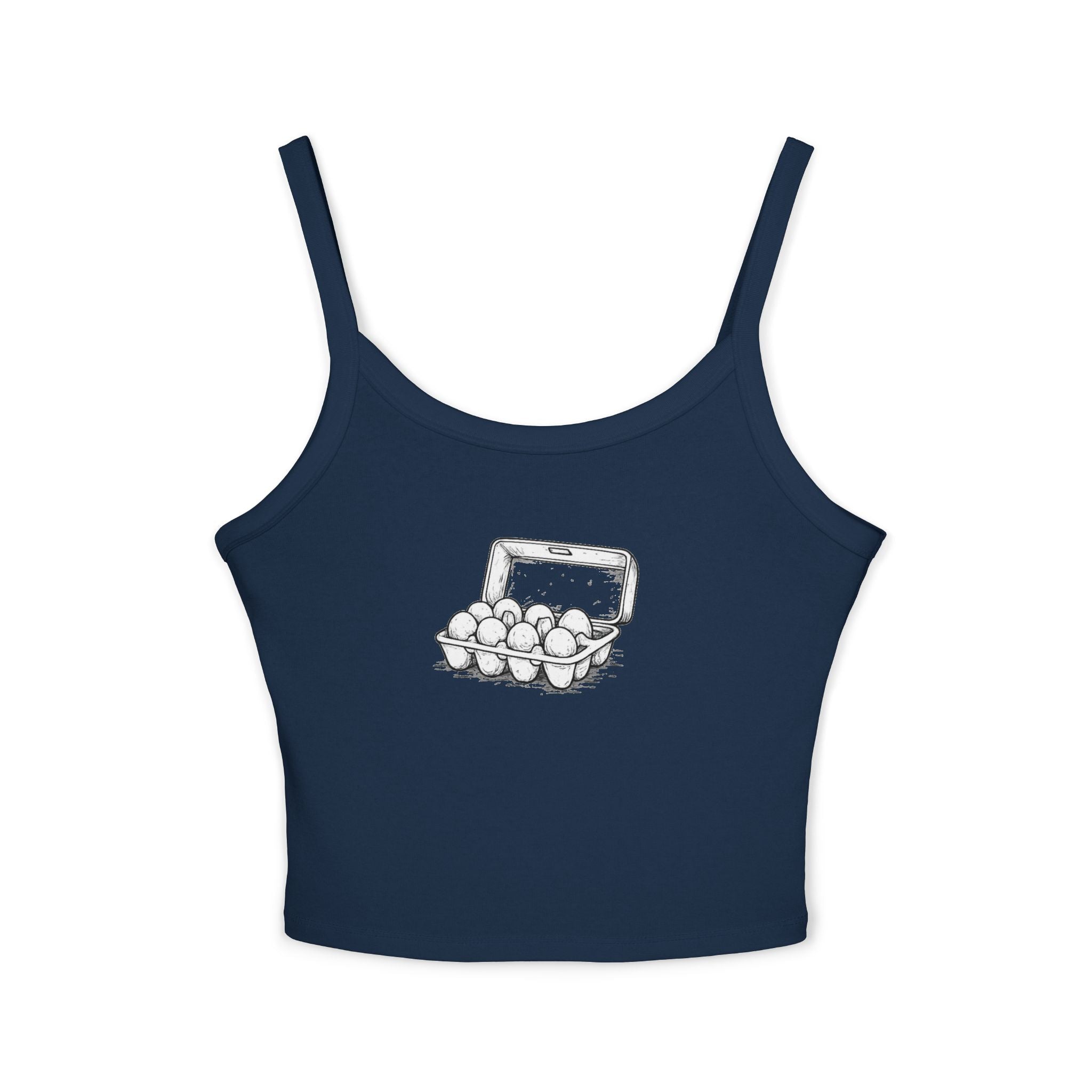 Egg Carton Graphic Tank Top — Women's Spaghetti Strap Summer Tee