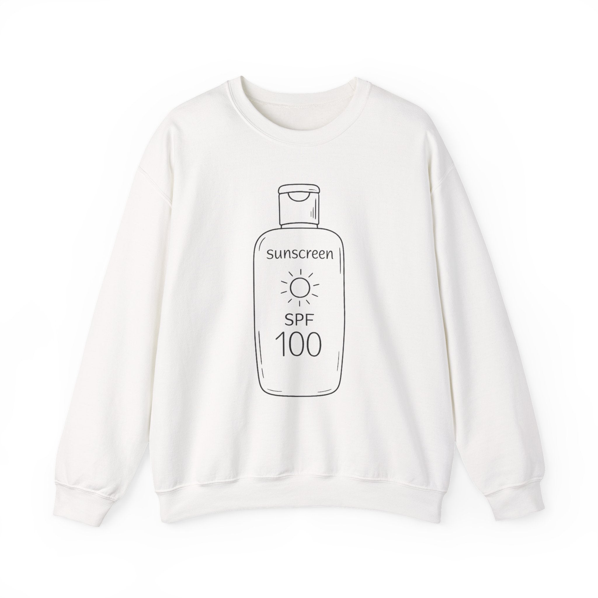Sunscreen Bottle Graphic Sweatshirt — Sun Care Crewneck