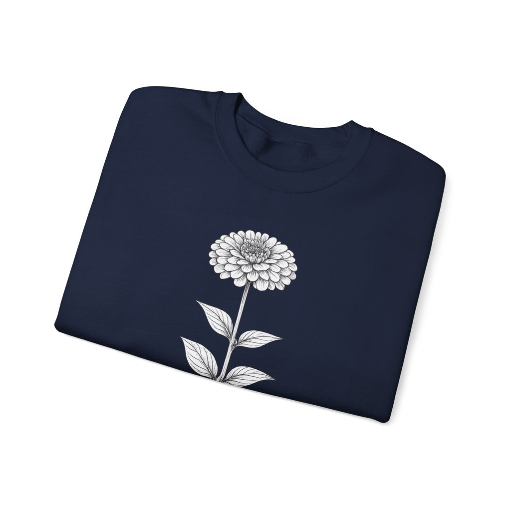 Zinnia Flower Garden Crewneck Sweatshirt