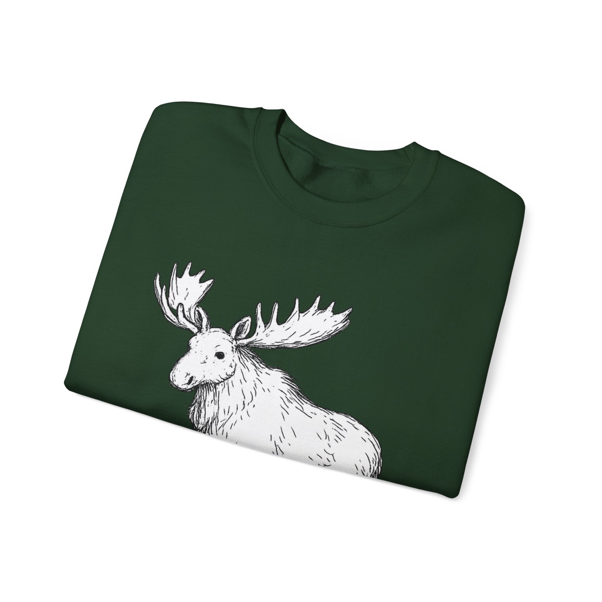 Moose Sweatshirt — Nature Lover Crewneck