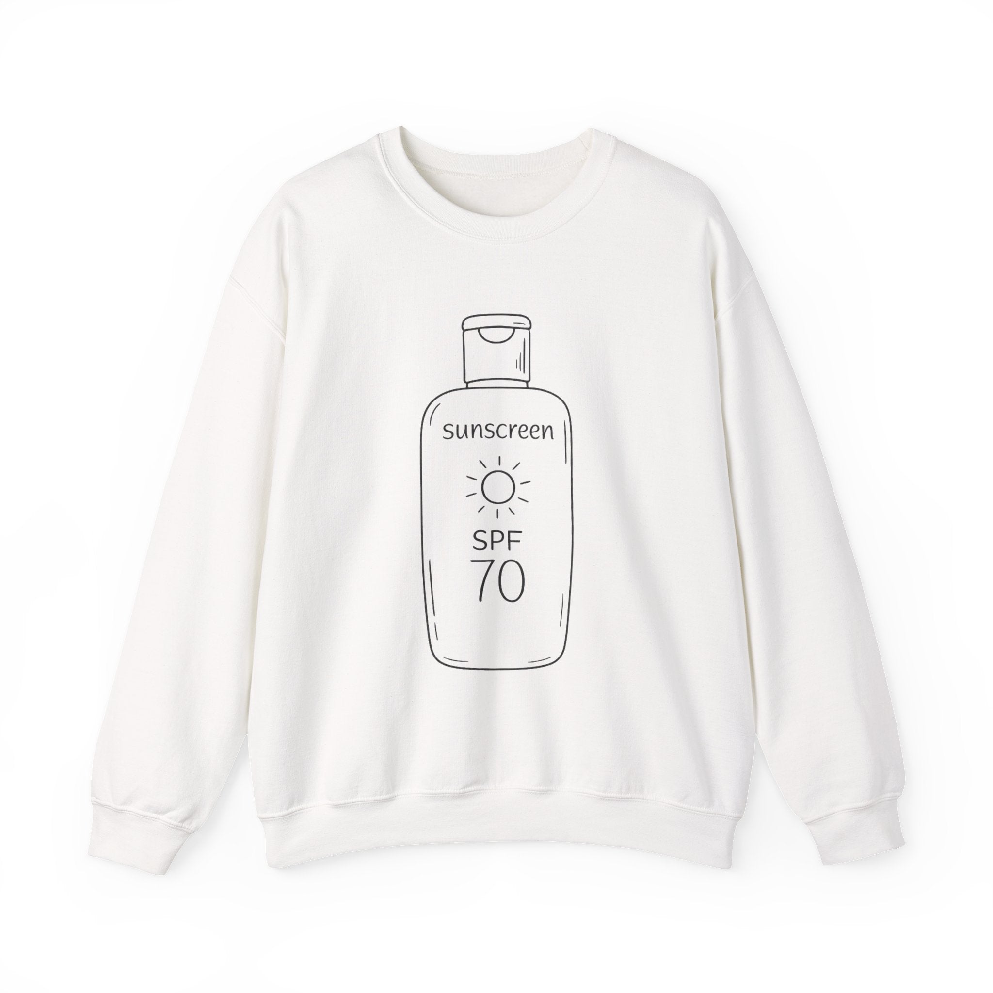 Sunscreen Crewneck Sweatshirt — Summer Beach Vibe