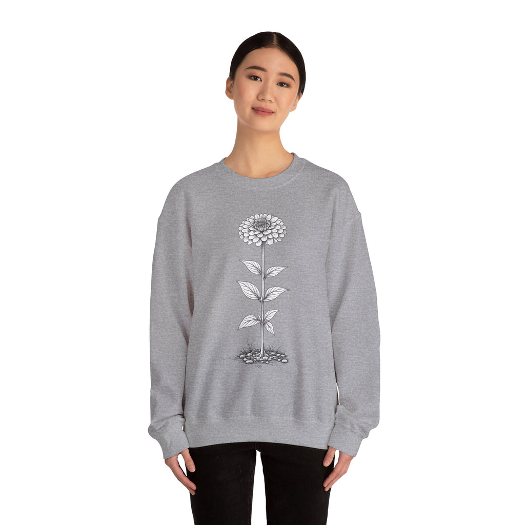 Zinnia Flower Garden Crewneck Sweatshirt