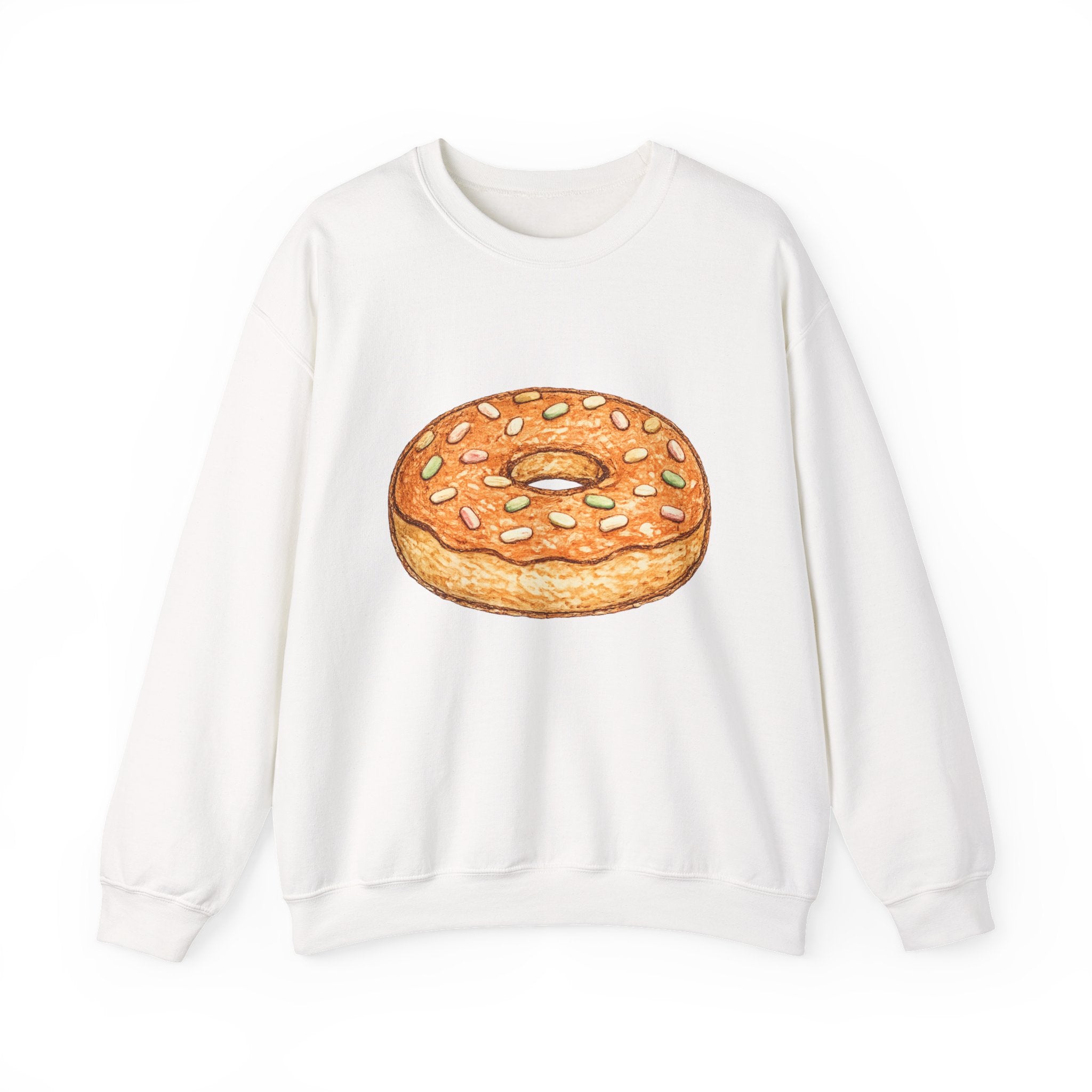 Round donut w sprinkles Crewneck Sweatshirt