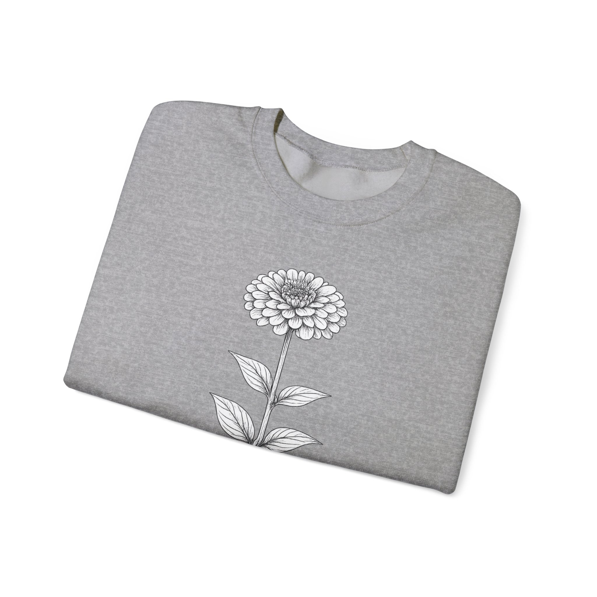 Zinnia Flower Garden Crewneck Sweatshirt