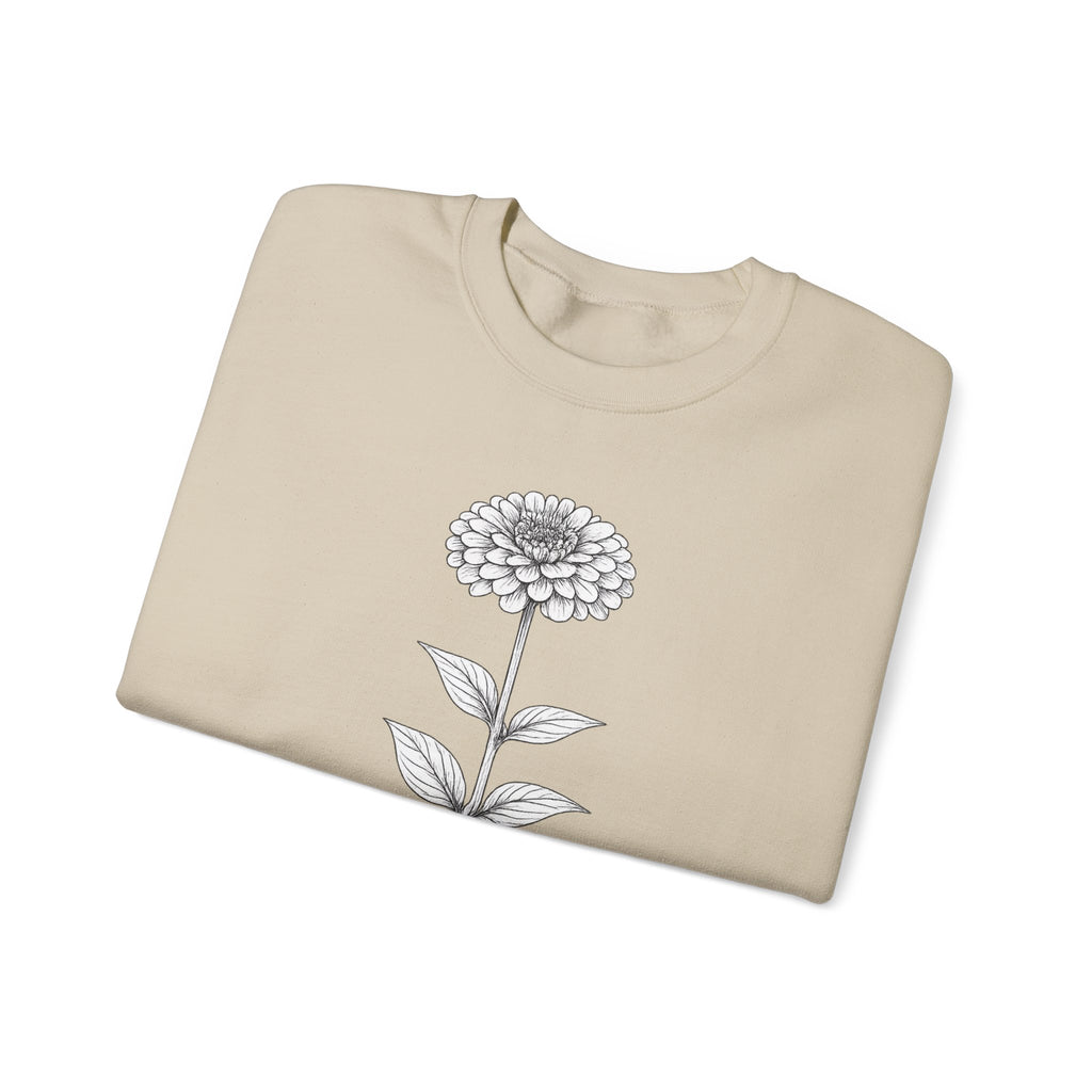 Zinnia Flower Garden Crewneck Sweatshirt