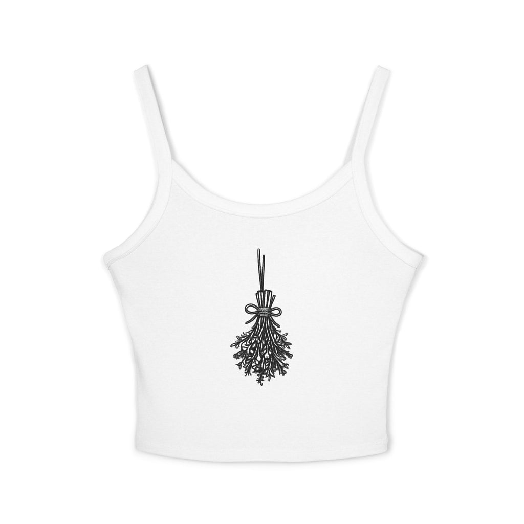Herb Bundle Tank Top — Botanical Spaghetti Strap Tank for Women